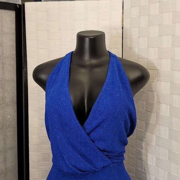 BRAND NEW ALEXA B SPARLING DRAPER V-NECK SILHOUETTE EVENING DRESS - Picture 4 of 12